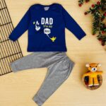 Kids Full Sleeves Dark Grey T-Shirt (Royal Blue)