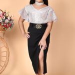 Girls Premium Sequin Fabric Bodycon