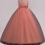 Girl's Fit and Flare Floor Length (Pink)