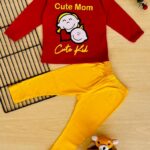 Kids Full Sleeves Dark Grey T-Shirt (Rose Red)