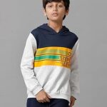 Kids Unisex - Child Cotton Hooded Sweatshirt (Black and melange)