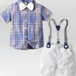 Baby Boys Cotton & Spendex Printed Half (Purple)