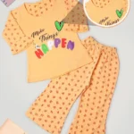 Cotton Printed Night Suit/ Palazzo Night Suit (Orange)