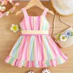 Apparel Summer Dress for Baby Girl/Frocks (Pink Yellow)