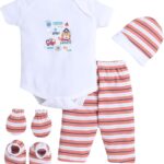 New Born Baby Multi - Colour Cotton Sleep (White)