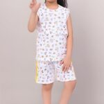 Kids Night Wear for Girls /Summer (Yellow)