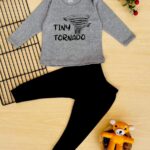 Kids Full Sleeves Dark Grey T-Shirt (Light Grey)