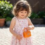 Purse for Kids Girls Stylish Mini Sling (Orange)