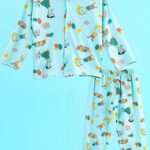 Cotton Night Wear Suit for Girls & Boys (Green)