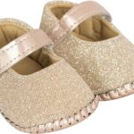 Baby Girls Synthetic Leather Hook and Loop (Gold)