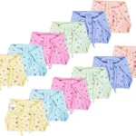 Newborn Baby Cotton Cloth Nappies – Multicolour (Pack of 10)