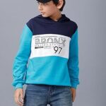 Kids Unisex - Child Cotton Hooded Sweatshirt (Ocean Blue)