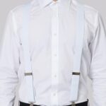 Y - Back Style Suspender Bells for Boys (White)