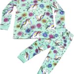 Kids Night Wear /Sleepwear / Cotton (Green Unicorn)