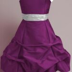 Girl's Synthetic Bubble Hem (Purple Silver)