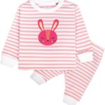 Unisex Cotton Fleece Full Sleeve Track Suit for Boys & Girls ( pink bunny)