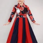 Kids Maxi Gown Dress for Girls (Red)